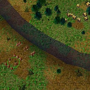 showcasing random terrain generator: a town by the river