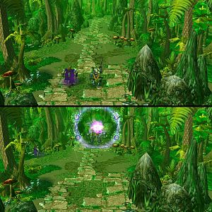 "This one time, at band camp."

The Pair continued to follow the path through this Jungle. They got deep within and as the trees thickened, so did t