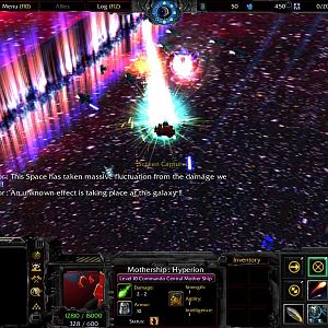 Wiping out enemy fleet with mega particle