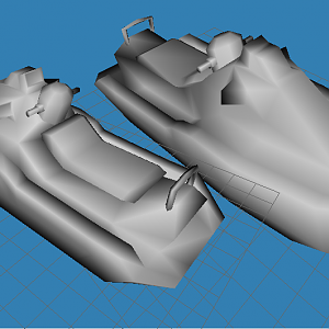 Jet ski WiP; 586 polies (final).