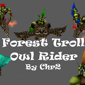 Forest Troll Owl Rider