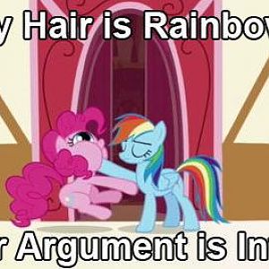 my hair rainbow invalid argument