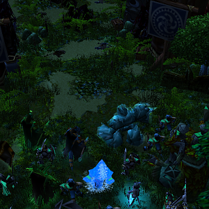Dragram and his people followed the map for hours and finally came to, what seemed to be an abandoned night elf city. Several of the buildings had bee