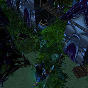 Dragram walked through the ruined buildings and rotten corpses, which had attracted flies and other scavenging animals. Suddenly he heard a sound near