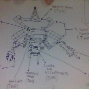 "Agila Space Probe"

Still thinking for its history and description.

Sorry about low quality.

Parts to do:

Main cylinder body - eubz
Magne