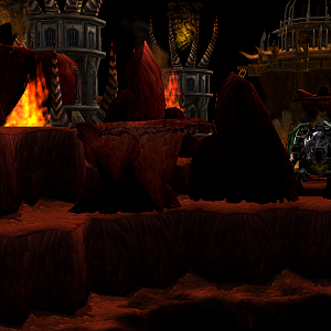 Mannoroth is viewable by using the "ISeeDeadPeople" cheat, since this area is for show only and inacessible.