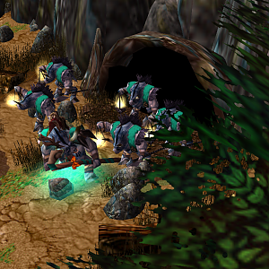 Hamuul Runetotem and his taurens finally reached the end of the underground Talondeep Path from Ashenvale and the sight of the Stonetalon mountains an