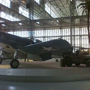 F4U Corsair and a Jeep.