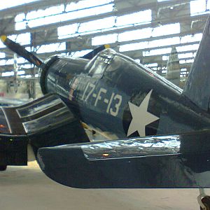 F4U Corsair, rear view.