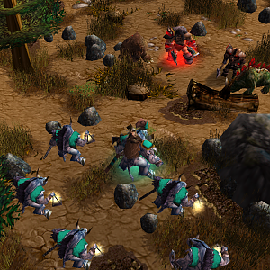 After wandering a while in the Stonetalon Mountains, Hamuul heard weapons clashing and familiar voices talking. He and his tauren druids walked toward