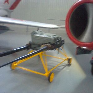 A plane cannon. Probably from one of the MiGs