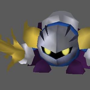 Meta Knight

This is Meta Knight from the Kirby games. He can morph his cape into wings and fly with them. 

The model(mesh) and animations were m