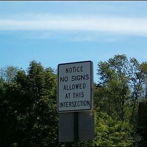 no signs intersection