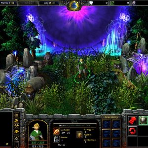 This screenshot depicts the beginning of the first level in the game, Kokiri Village! Finding out whats in the village is a secret.

THIS MAP IS TES