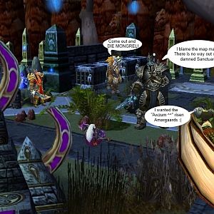 What happened in today's Daily Peon Arena.
The "Image of the Lich King" was lured into a way gate by Nalas Thel'anor which was played by Legion_King,