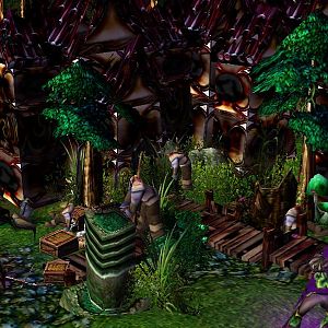 "Destroyed Village"

Azzak and his penguin companion crossed the river to find the village in a much worse state than they had first imagined. At fi