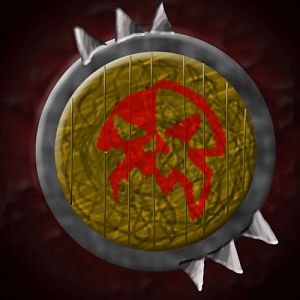 Orc Shield
now the wood i too FUCKED :D but iron and spikes added