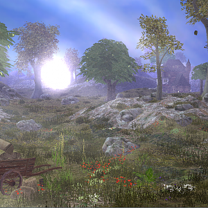 Terrain new beggining v1.01

A improved version of the 1.0 fog is light blue added more mountians, trees.