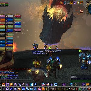 Thrall blasts Deathwing with the Dragon Soul.