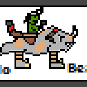 Pixel Art Orc Kodo Beast
