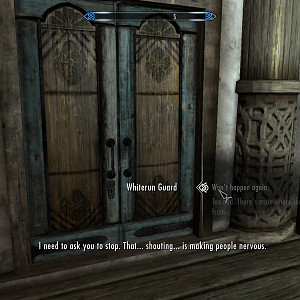 Talking through a door. Yeah.