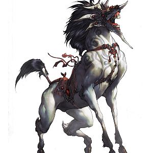 demon umm....  horse
"mount"