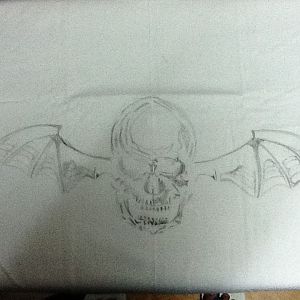 I sketched a Deathbat onto a shirt for my project. :D
Avenged Sevenfold Forever. _\m/