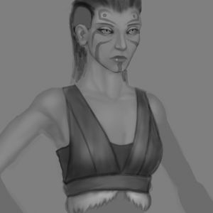 I was about to draw a Tribal Princess...