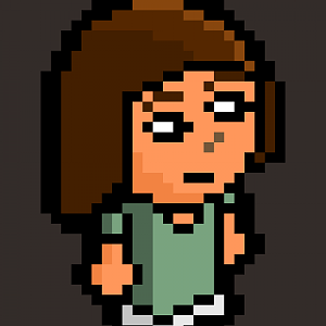 A brown haired female survivor