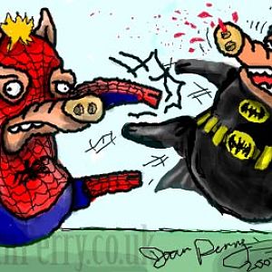 spiderpig !vs! batpig
