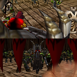 The Fake Truth

(After walking more inside through the greenskin clan, people became more agressive, Aurelios tried to avoid eye contact for this)