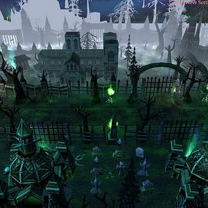 Once it was a great city, but after its destruction by the Chaos Legion, it was rebuilt as a war monument and cemetery. Now it is reigned by the Lich-