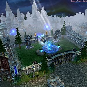 The Arch-mage, channeling energy for the summoning portal.