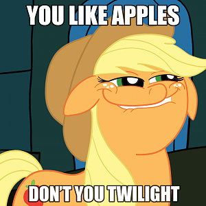 You like apples don't you Twilight? :D