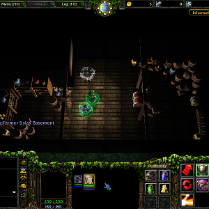 Inside the dark basement