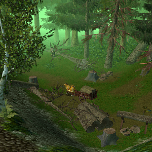 Loggers near the Forest