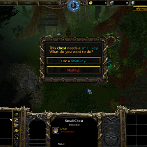 A dialog box that allows you to open chests. Certain chests have certain requirements in order to open them