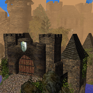 A wide shot of the entrance to Stonehaven. The most protected city in all of Milian carved into the Callienth Mountains.