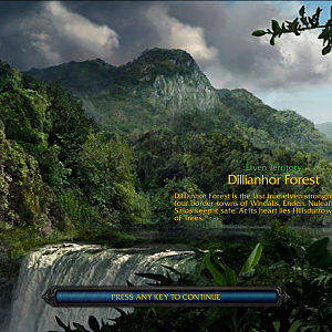 The Loading Screen for Dillianhor Forest