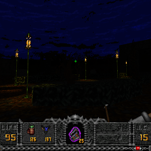 Looking back at my old maps I've gone way up!
I'm a spriter (those lamps were drawn by me); I know coding in ACS and Decorate actor definition langua