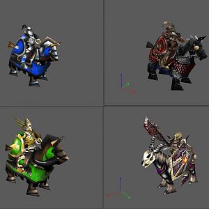 Cavalry of the four main races.