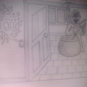 Concept Art Contest  
Christmas Eve   
WiP 8

Alagremm: *Throws the paddle into the window, breaking it*
"Silly me! I've accidentally dropped my