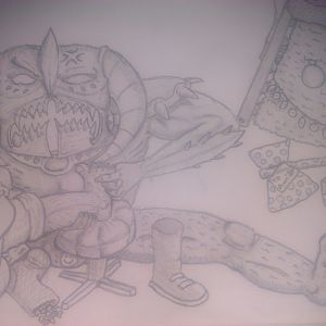 Concept Art Contest  
Christmas Eve   
WiP 10

Amargaard: "Naughty kids, you really should reconsider your servitude of the Mad King. Suddenly, wh