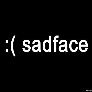 sadface wallpaper black by BloodFury99