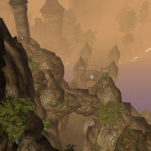 The path leading to Stonehaven was carved through the rocks to limit the accessibility of the fortified city.