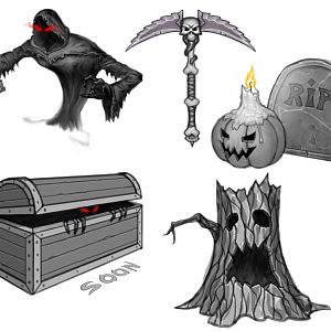 Halloween Drawings.