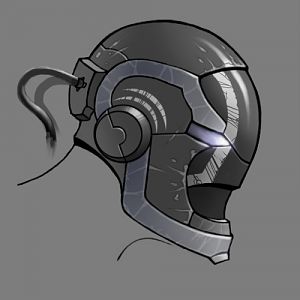 THW Concept Art Mini Contest Helmet. Didnt went far. Lots of points were gone, because it reminds of Ironman helmet. My greatest mistake is perspectiv