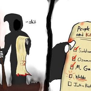 funny death list Grim Reaper
