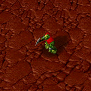 WarCraft II - Orc Peon

Description:

The label of peon denotes the lowest station amongst those in the Orcish Horde. Inferior in all skills of im