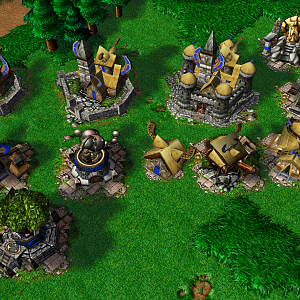 All High Elf buildings: Sanctuary, Refuge, Haven, Barracks, Altar of the Arcane, Hall of The Arts, Lumber Mill, Home, Khadgar's Library, Roost and Arc